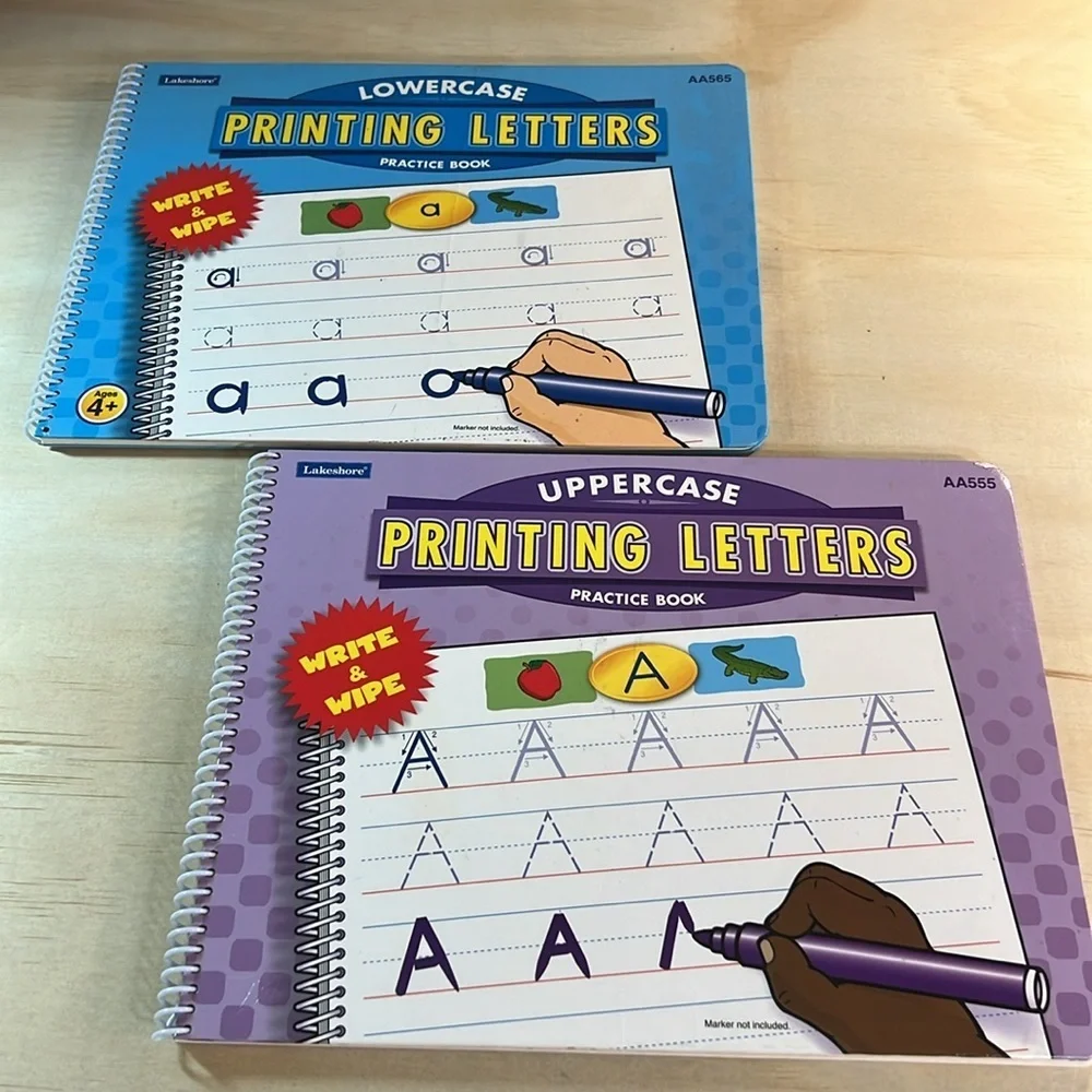 Melissa and Doug Water Wow and Write and Wipe books and dr. Seuss writing paper